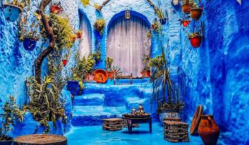 Chefchaouen medina streets on Marrakech Fes Casablanca circuit
