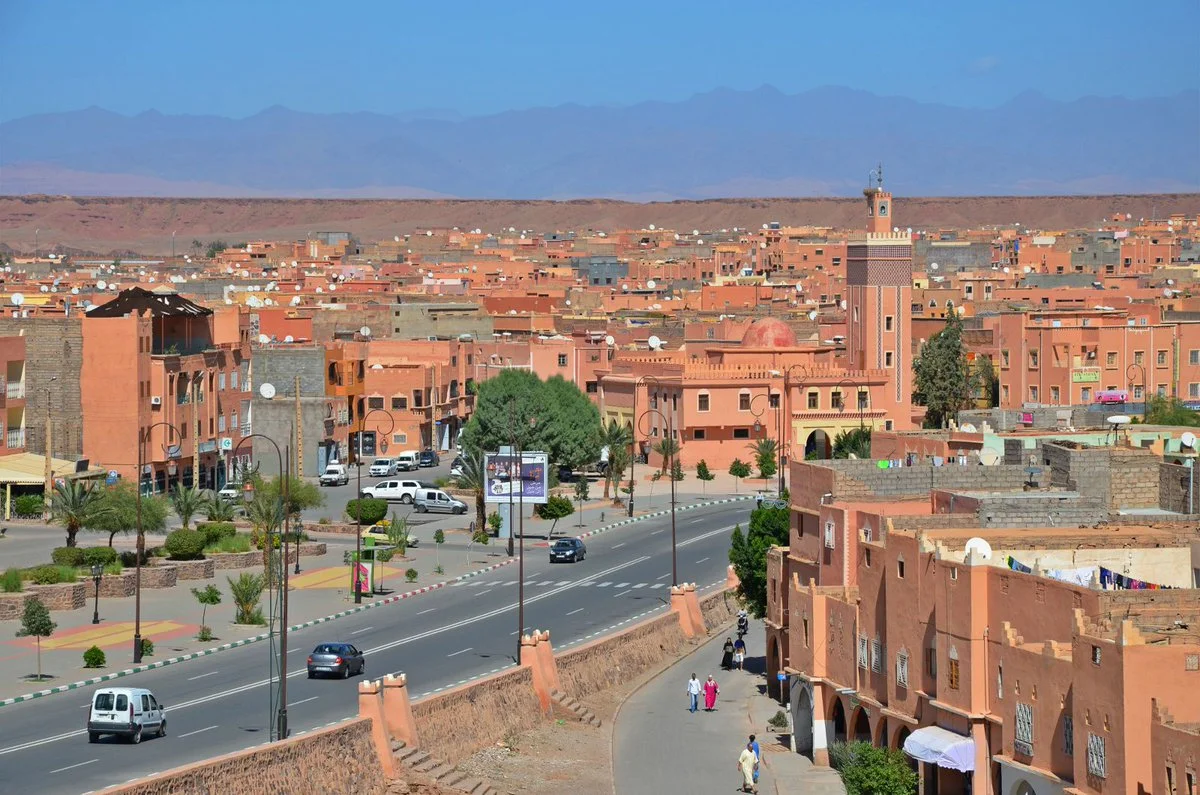Ouarzazate city on the Marrakech to Merzouga route